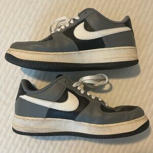 Nike Air, size 9.5 mens. Custom. Gray, white and black.